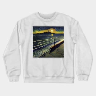 Santa Monica Pier in Van Gogh's style Crewneck Sweatshirt